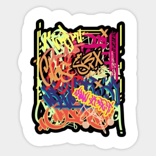 Abstract graffiti Sticker